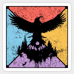 Raven Tribal Pop Art – Mystical Gothic Bird Design Sticker